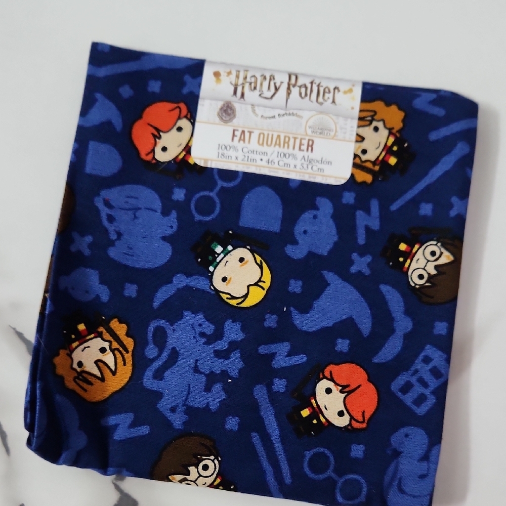 Harry Potter Themed Blue Fabric